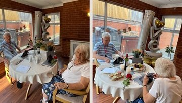 Husband and wife celebrate wedding anniversary at Coventry care home